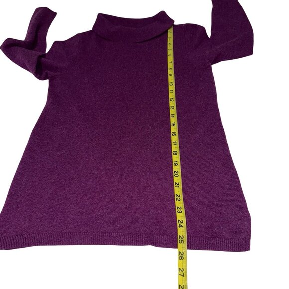 Talbots Petite Sweater Women’s Purple Pure Cashmere Turtleneck Sweater Sz Sp - Picture 4 of 8